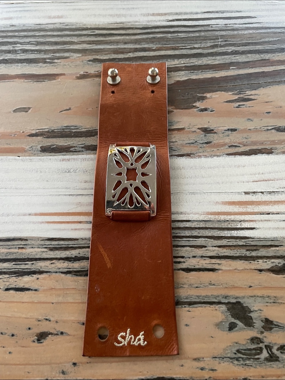 Sha’ Leather Cuff Bracelet